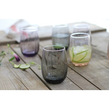 Paşabahçe Linka - Zwarte Drinkglazen - 240 ML -Ę Set van 3