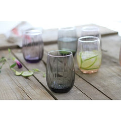 Paşabahçe Linka - Zwarte Drinkglazen - 240 ML -Ę Set van 3