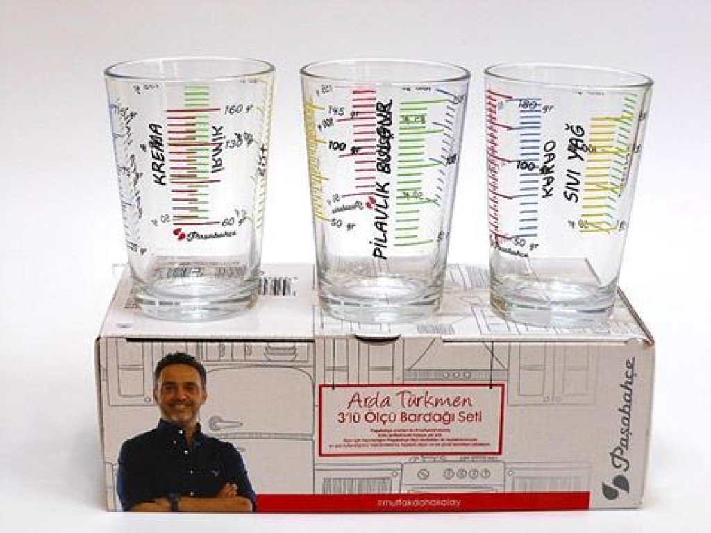 Paşabahçe Arda Turkmen - 3-Delige Maatbekers - 200 ML