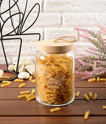 Paşabahçe Woody - Voorraadpot Met Bamboe Deksel - 860 ML - Middelformaat