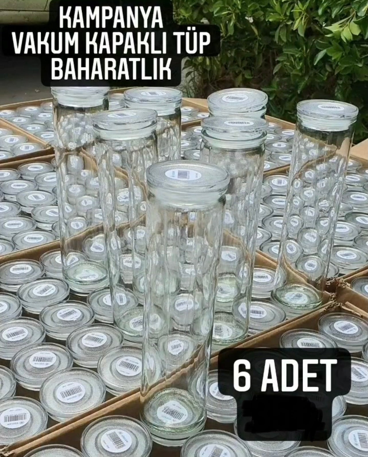 Sisecam Glazen Buis Kruidenpot - Cam Tüp Baharatlik - 6 adet/ 6 stuks