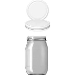 Paşabahçe Kavanoz- Glazen Voorraadpot Met Deksel - 370 ML - 12 cm Hoog