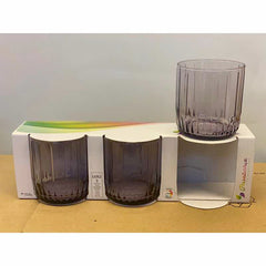 Paşabahçe Leia - Paarse Waterglas/Waterglazen - 265 ML - Set van 3