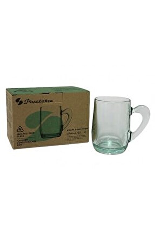 Paşabahçe Aware - Groene Glazen Met Oor - Set van 2 - 335 ML