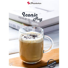 Paşabahçe Iconic - Glazen Met Oor - Set van 2 - 330 ML
