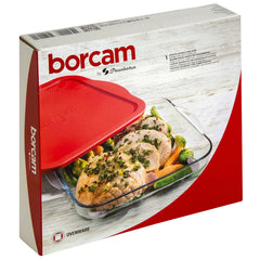 Borcam 59024 - Vierkante Ovenschaal Met Deksel - 3200 ML