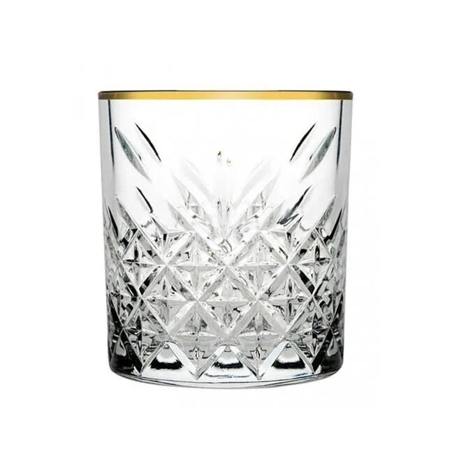 Paşabahçe Timeless Tumbler - Golden Touch - Glazen - Set van 4 - 345 ML