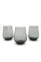 Paşabahçe Allegra - Zwarte Waterglas/Waterglazen - 425 ML - Set van 3