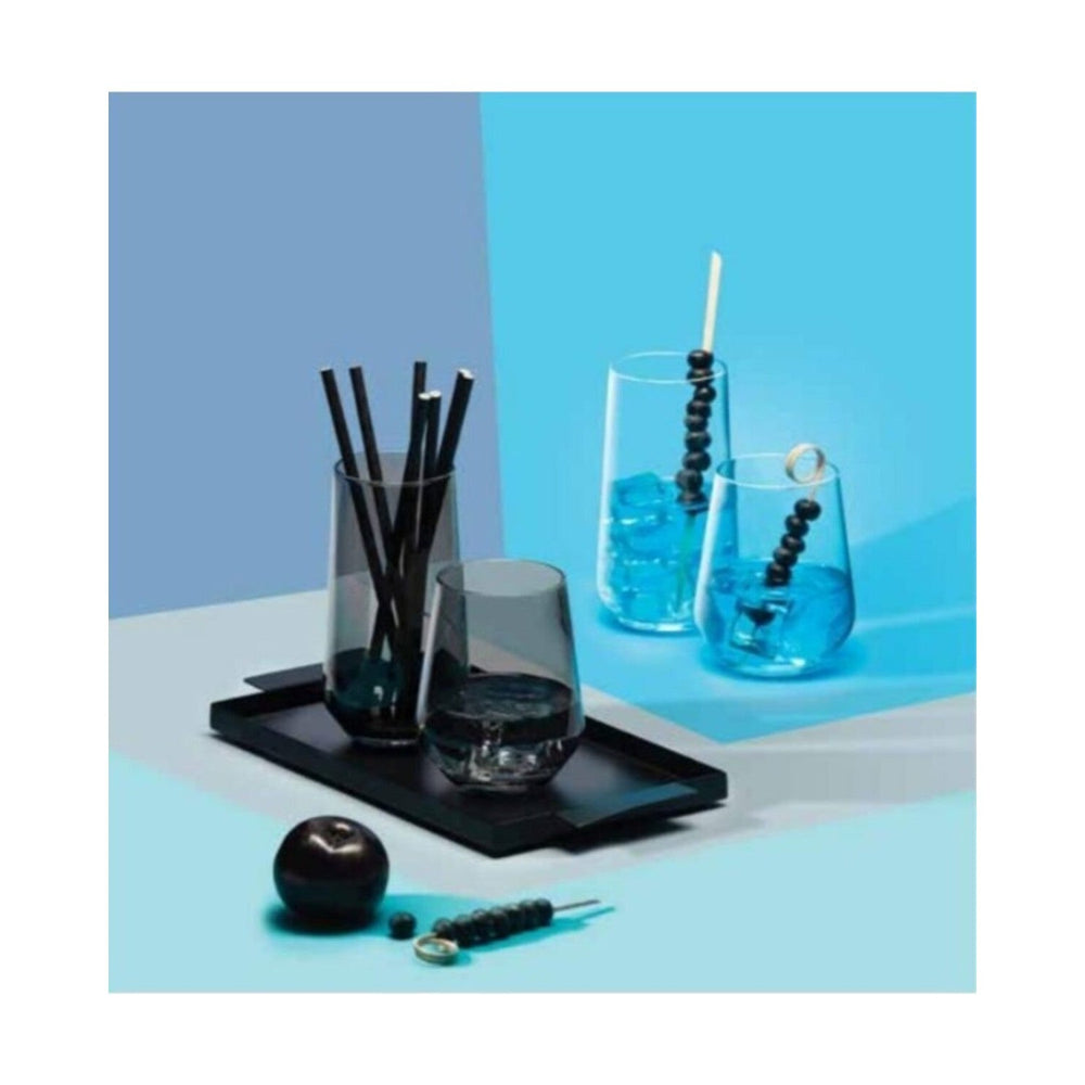 Paşabahçe Allegra - Zwarte Waterglas/Waterglazen - 425 ML - Set van 3