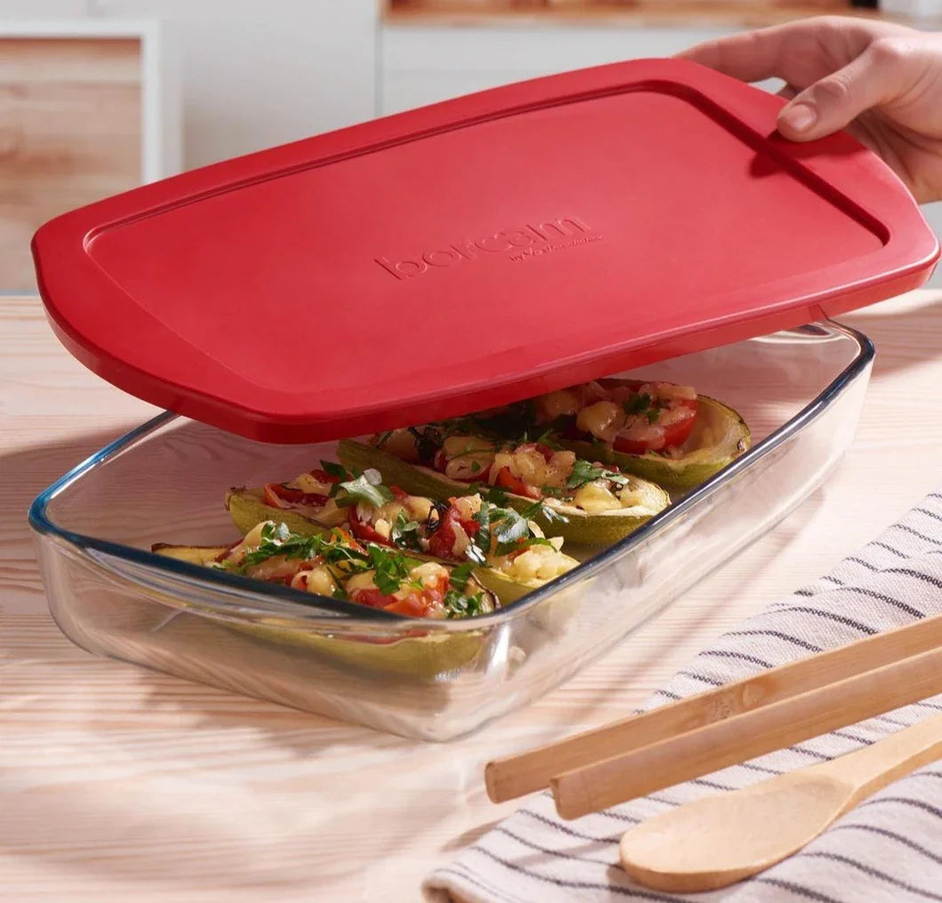 Borcam 59124 Rechthoekig Ovenschaal Met Deksel 3850 ML