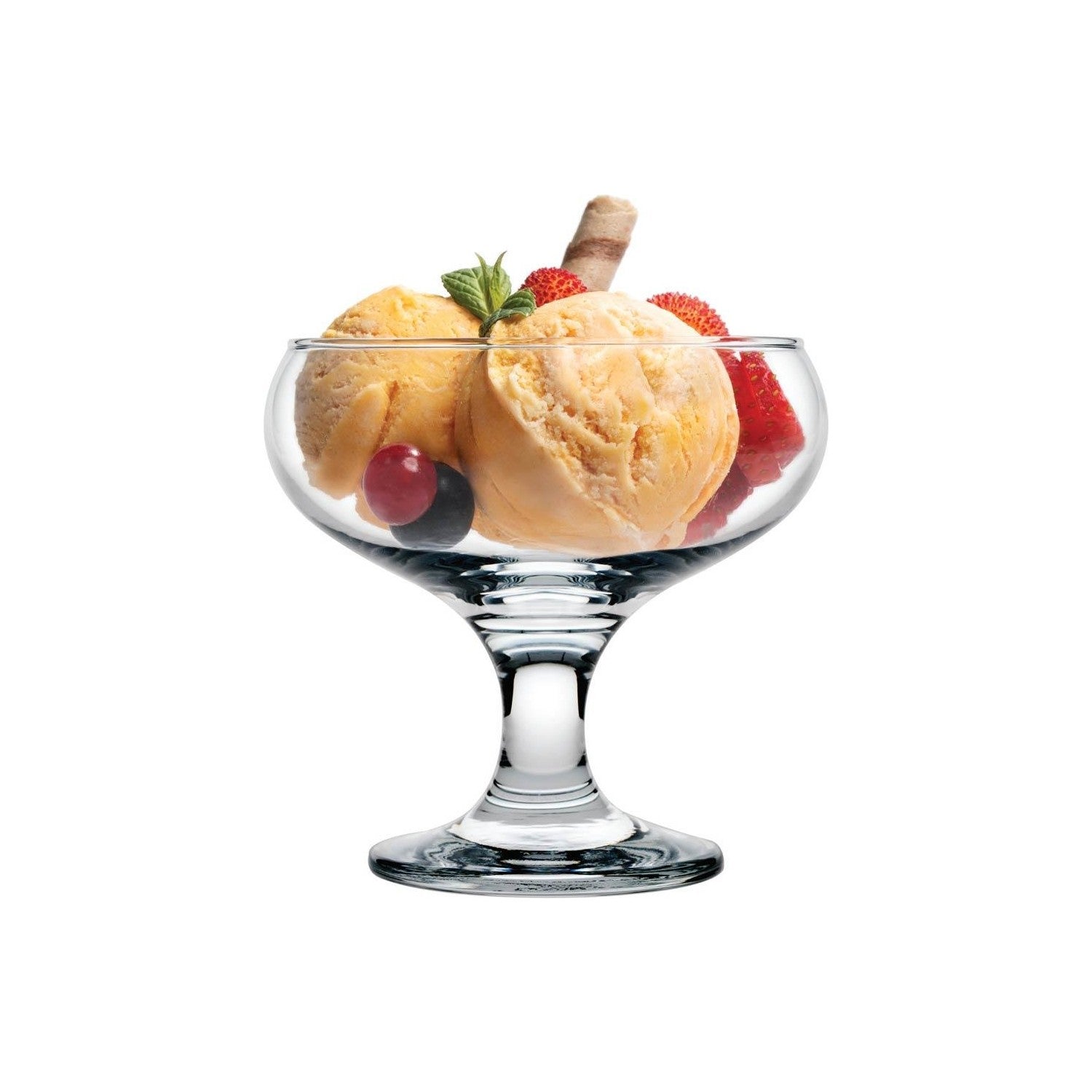 Paşabahçe Ice ville - Schaal Op Voet - Set van 2 - 100 mm