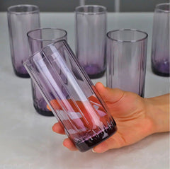 Paşabahçe Leia - Paarse Longdrinkglazen - Set van 3