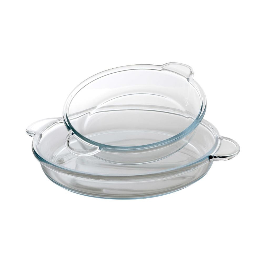 Borcam 159133 - Ronde Ovenschalen - Set van 2 - 1700 ml + 1850 ml