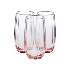 Paşabahçe Linka - Roze Longdrinkglazen - 500 ml - Set van 3