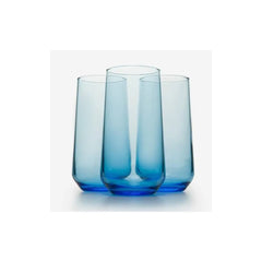 Paşabahçe Allegra - Blauwe Longdrinkglazen - Set van 3 - 470 ml