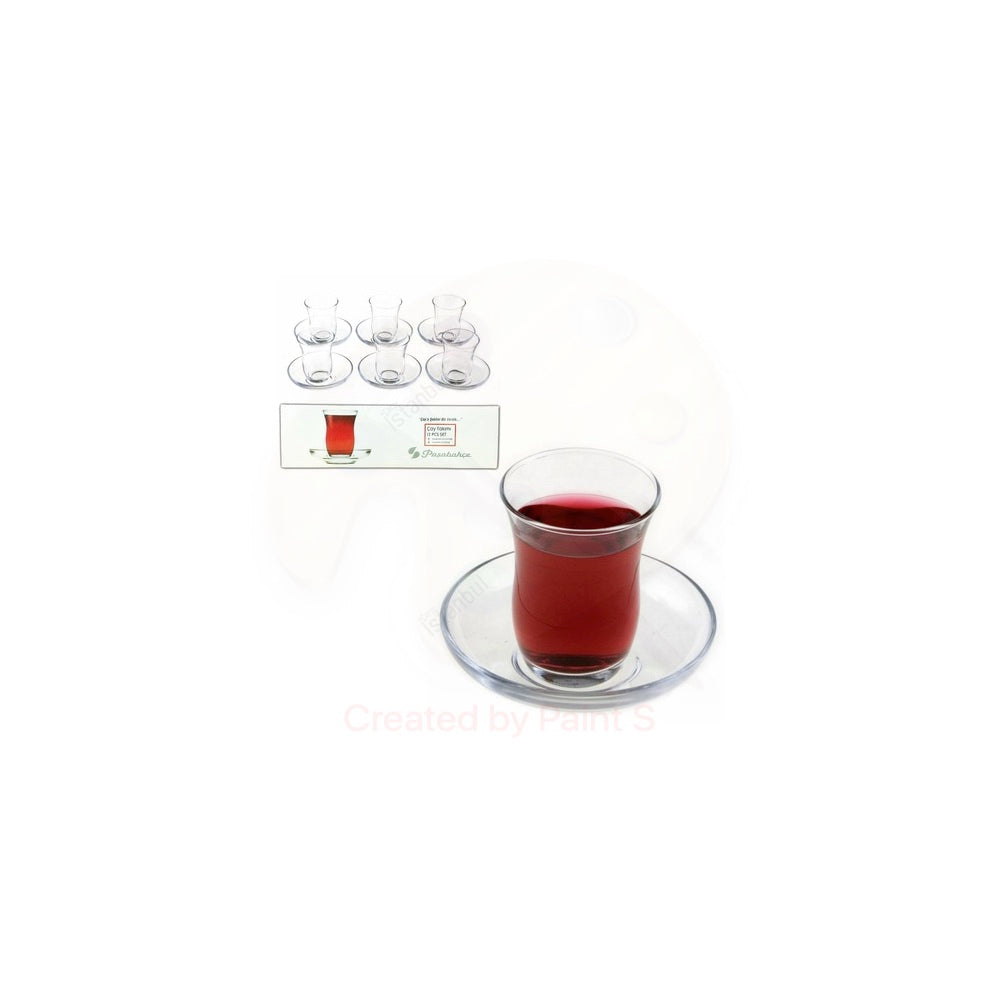 Paşabahçe Cay Takimi - Turkse Theeglazen - 12 Delig - 95 ml