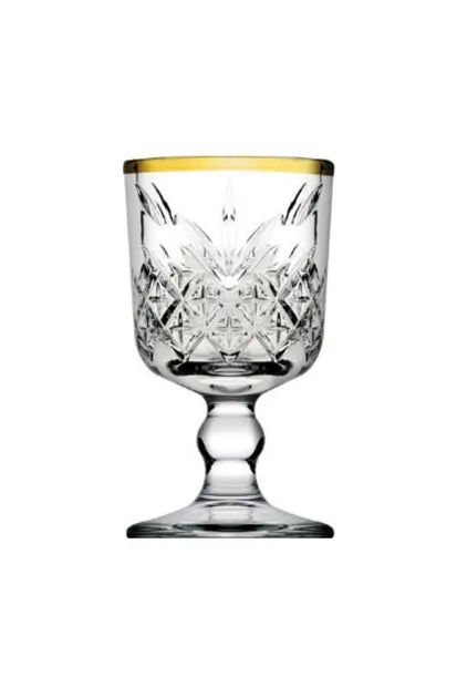Paşabahçe Timeless - Golden Touch -Ę Shotglazen Op Voet 60 ml 6 stuks