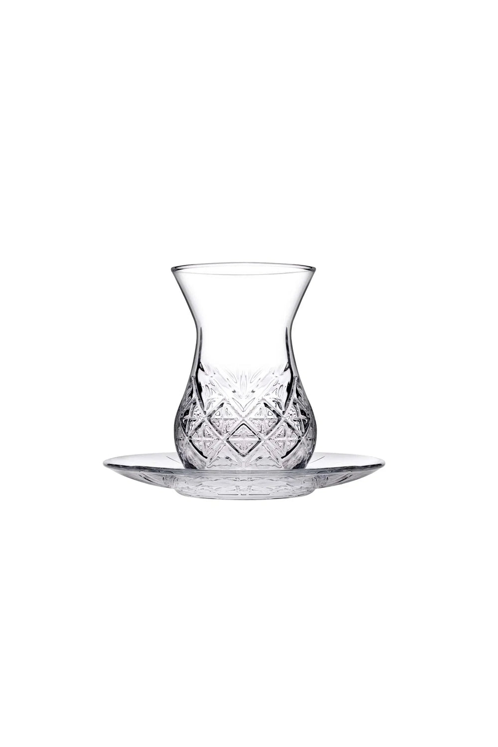 Paşabahçe Timeless – Turkse Theeglazen Met Onderzetters – 12 delig – 155 ML