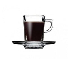 Paşabahçe Carre - Espresso Kopjes + Onderzetters - 12-Delig - 72 ml