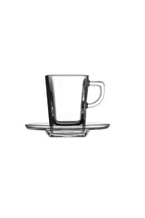 Paşabahçe Carre - Espresso Kopjes + Onderzetters - 12-Delig - 72 ml
