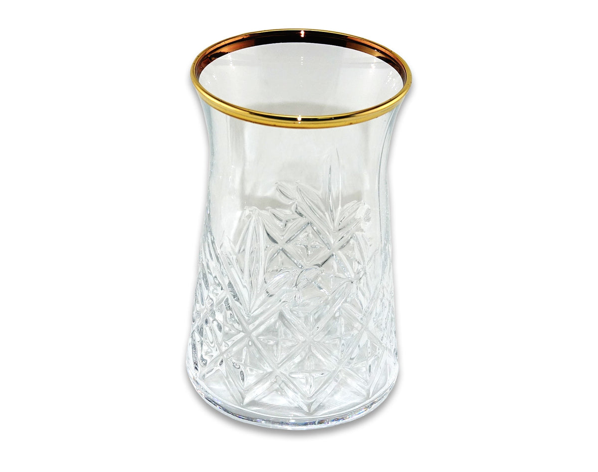Paşabahçe Timeless Golden Touch- Turkse Theeglazen Met Gouden Rand - 160 ml