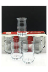 Paşabahçe Ciftebelli - Turkse Theeglazen - Set van 6 - 140 ML