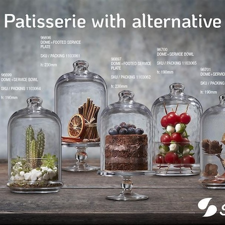 Paşabahçe - Midi Patisserie - Glazen Voorraadpot met Stolp - 126 mm