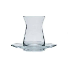 Paşabahçe G4U - Turkse Theeglazen Met Schoteltjes - 12 Delig - 132 ml