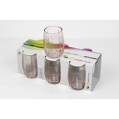 Paşabahçe Linka - Roze Glazen - Set van 6 - 115 ml
