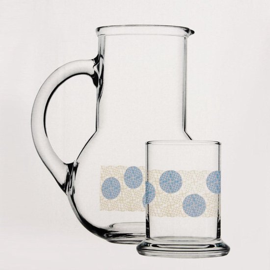 Paşabahçe Hareli - Schenkkan Met Waterglas - 2 Delig - 1000 ml