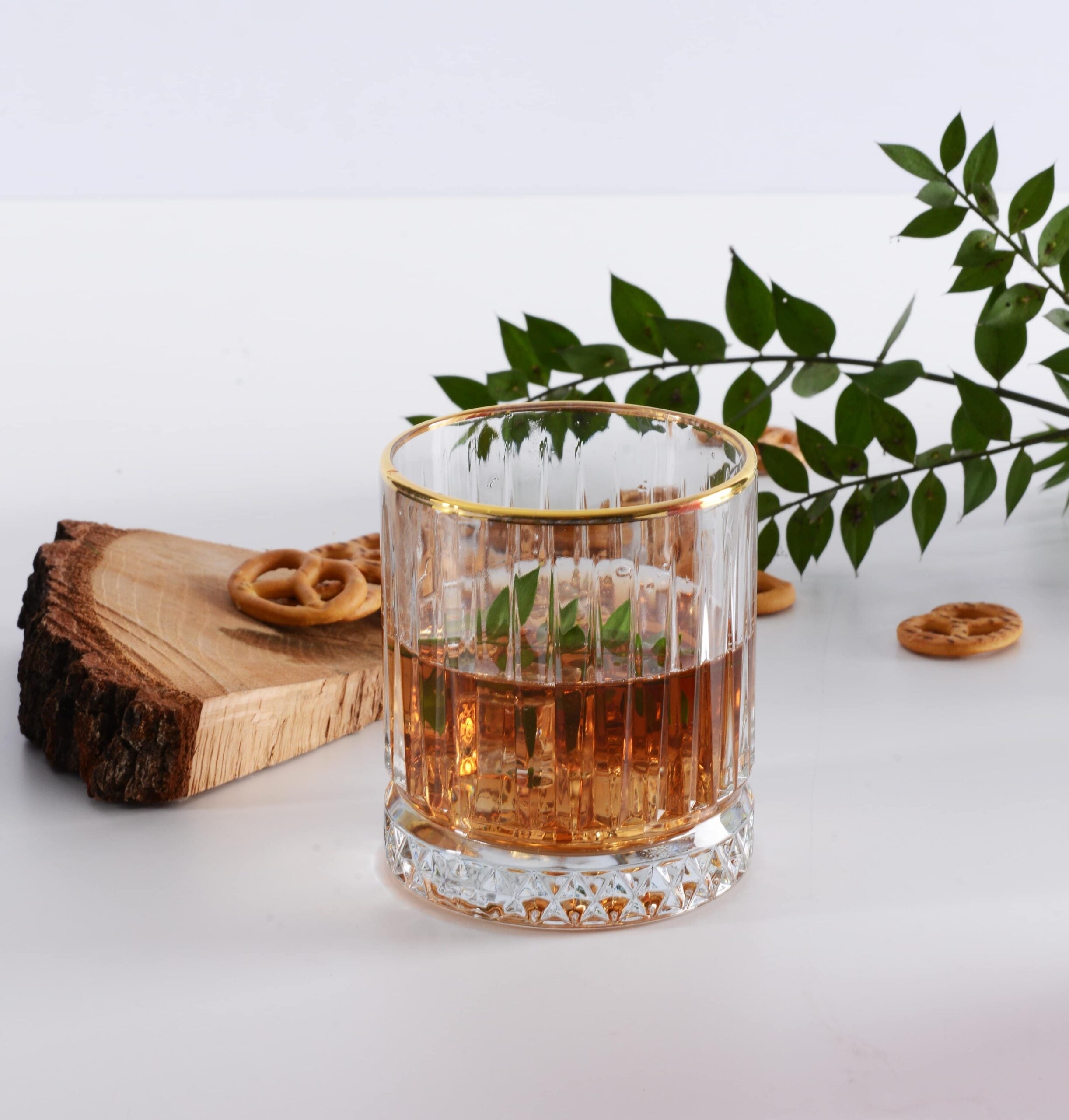 Paşabahçe Elysia - Golden Touch Waterglazen - 355 ml - Set van 4