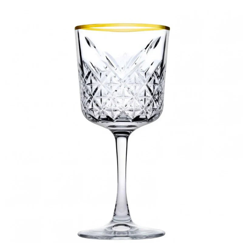 Paşabahçe Golden Touch - Wijnglas Op Voet - Set van 4 - 330 ml
