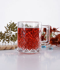 Paşabahçe Timeless– Thee/Koffie Glazen Met Oor – Set van 2 – 250 ml