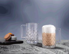 Paşabahçe Timeless – Koffie/Theeglazen Met Oor – Set van 2 – 310 ml