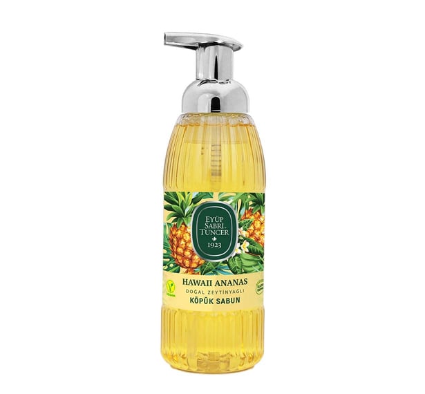 Eyüp Sabri Tuncer – Hawaii Ananas Met 100 % natuurlijke Olijfolie – Schuimzeep Met Pomp – 500 ML