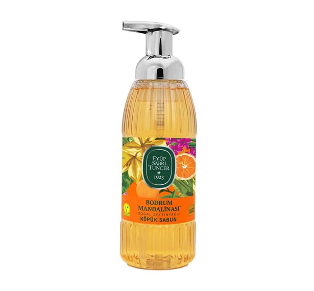 Eyüp Sabri Tuncer – Bodrum Mandarijn - Met 100 % natuurlijke Olijfolie – Schuimzeep Met Pomp – 500 ML
