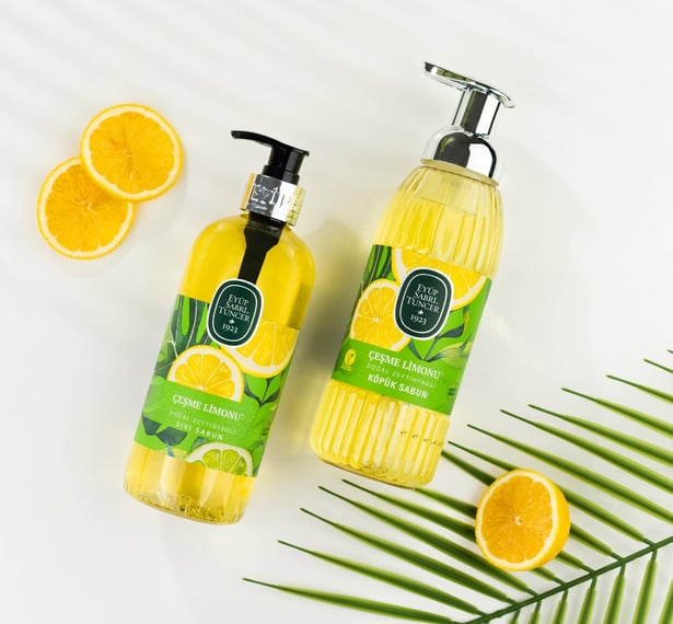 Eyüp Sabri Tuncer – Cesme Citroen – Met 100 % Natuurlijke Olijfolie – Handzeep Met Pomp – 500 ML
