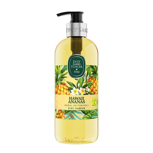 Eyüp Sabri Tuncer – Hawaii Ananas – Met 100 % Natuurlijke Olijfolie – Handzeep Met Pomp – 500 ML