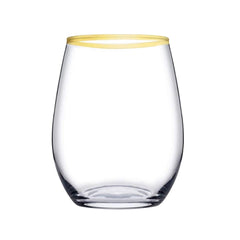 Paşabahçe Golden Touch – Amber – waterglas/Waterglazen – Set van 6 – 570 ml