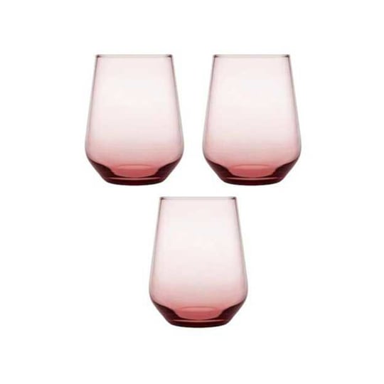 Paşabahçe Allegra – Roze Waterglas/Waterglazen – Set van 3 – 425 ml