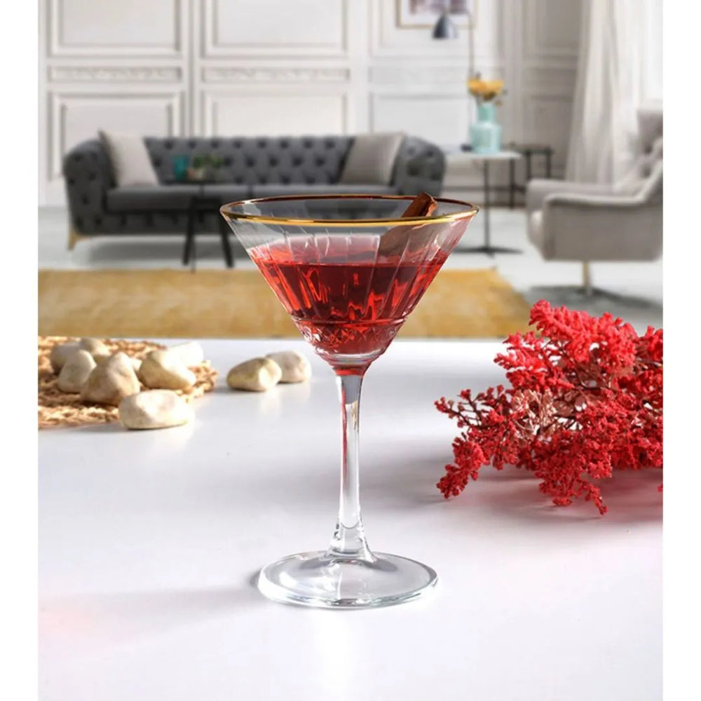 Paşabahçe Elysia - Golden Touch – Cocktailglazen – Set van 4 – 220 ml