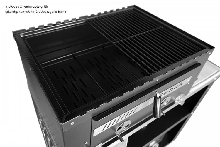 BBQ02 - MULTICOOK PIZZA-OVEN EN BBQ (kastmodel)