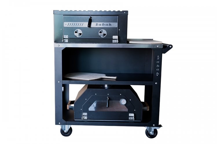 BBQ02 - MULTICOOK PIZZA-OVEN EN BBQ (kastmodel)