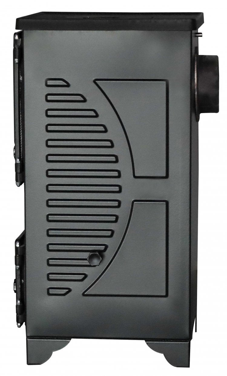 S102D Sabah Mini Haardkachel- Gietijzer - Houtkachel -Houthaarden - Mat Zwart - 9,65KW