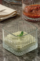 Paşabahçe Elysia – Vierkante Snack/Tapasschaaltjes – Glas - 80 mm x 80 mm – Set van 4