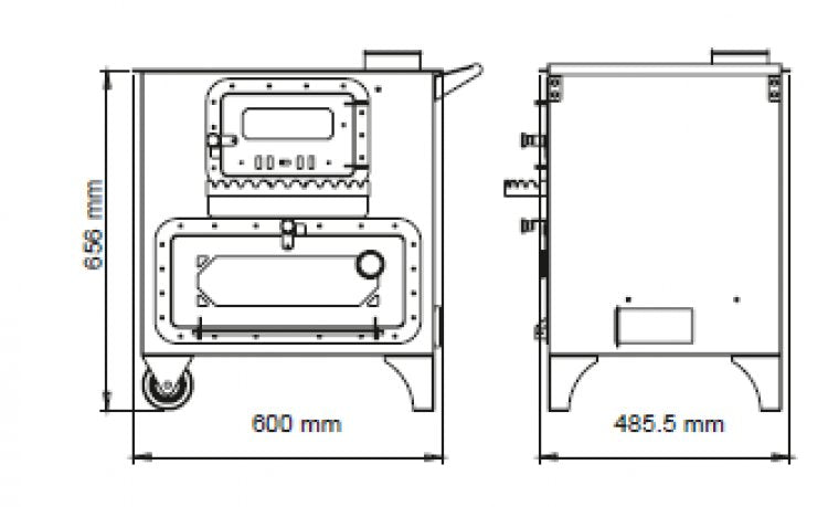 KRD02-E Sabah Houtkachel Met Oven- Houthaarden – Gietijzer – Met Thermometer-Emaye Dik Karadeniz Kuzinesi – Mat Zwart – 10 kW – Inclusief kachelpijpen