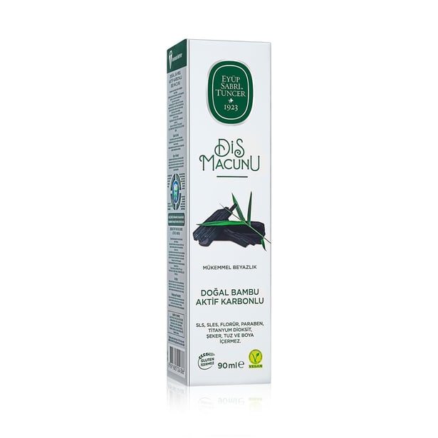 Eyüp Sabri Tuncer – Pure Witheid - 100% Plantaardige Bamboe Actief Koolstof Tandpasta – 90 ml – 100% Vegan – Glutenvrij