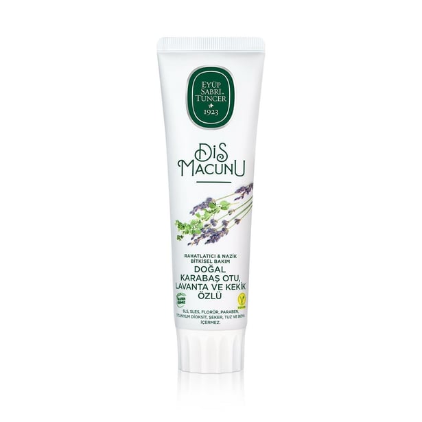 Eyüp Sabri Tuncer – 100% Plantaardige Tandpasta met Natuurlijke Zwarte Peper, Lavendel en Tijm– 90 ml – 100% Vegan – Glutenvrij