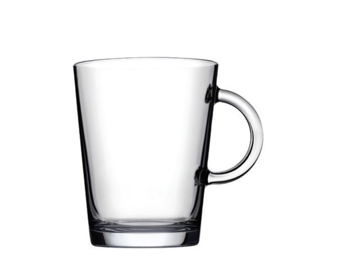 Paşabahçe Tribeca - Theeglazen Met oor - 400 ml - Set van 2