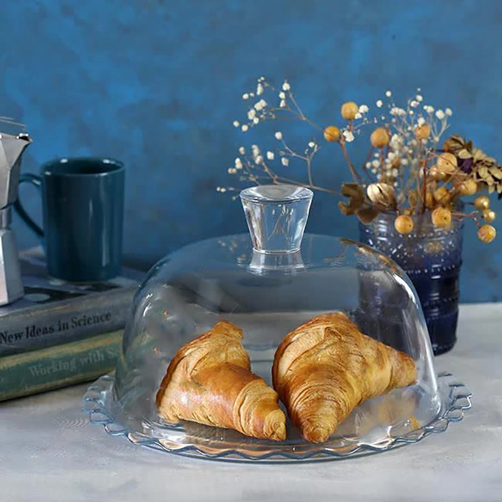 Paşabahçe Petite Patisserie 96874 - Taartplateau met Deksel - 22cm - Glas - 264 x 158 mm